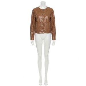 NEW FIFTEEN TWENTY kaylyn faux leather jacket in latte